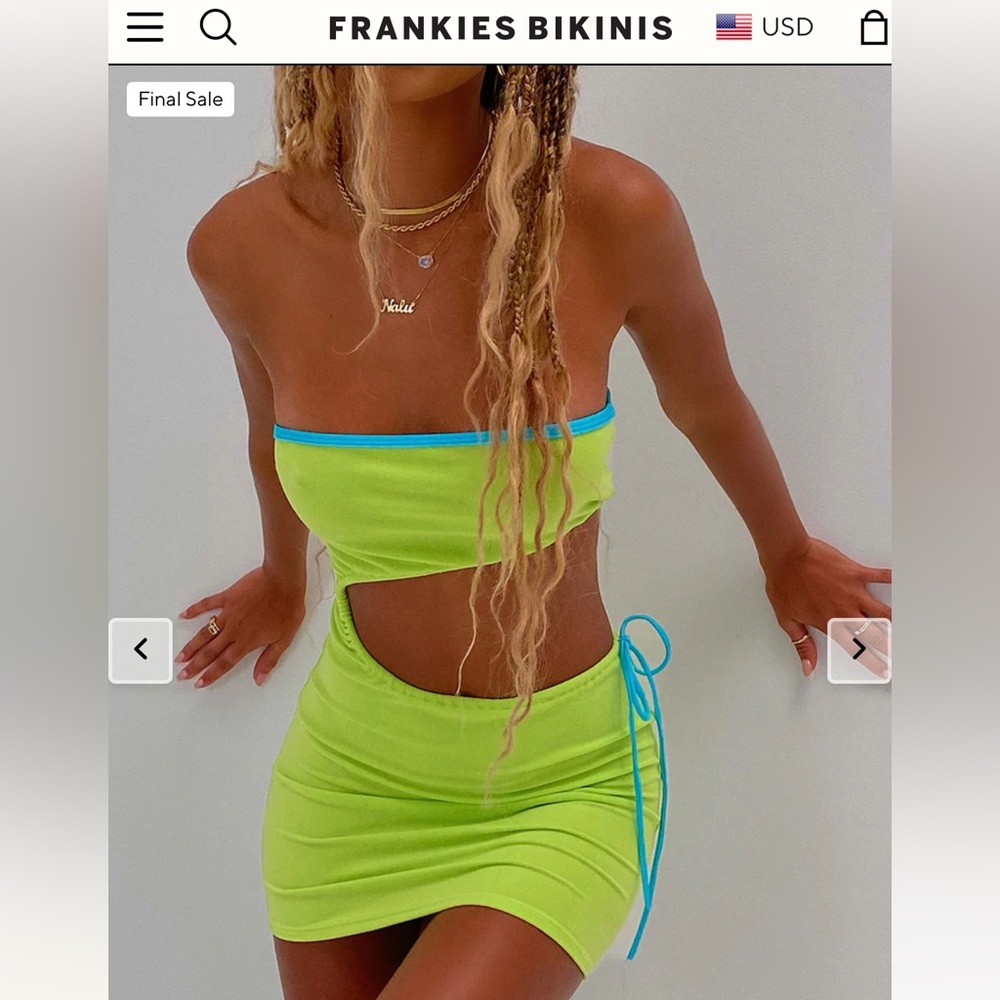Frankie’s Bikinis terry cloth dress NWT!